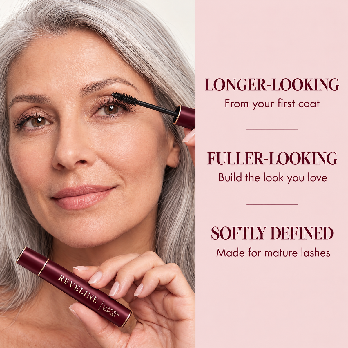 Reveline mascara — longer-looking, fuller-looking lashes